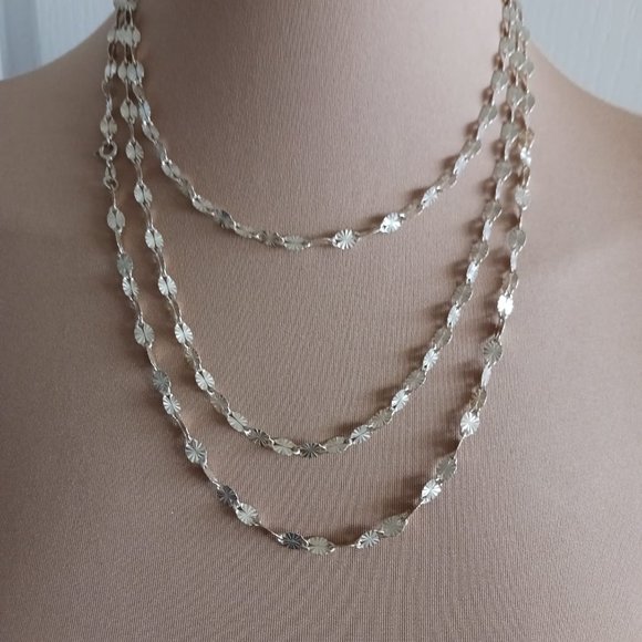 JCM Italy 925 Sterling Silver Super Long Chain Necklace 60 in long - Picture 15 of 15